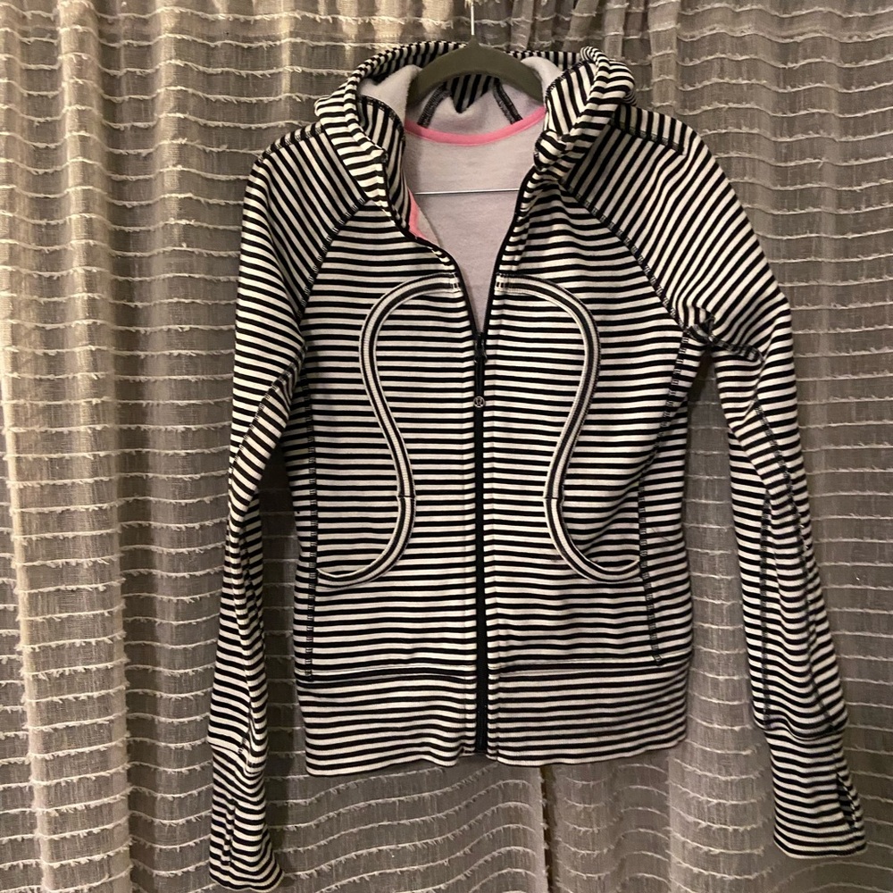 lululemon athletica Black and White Striped Jacket